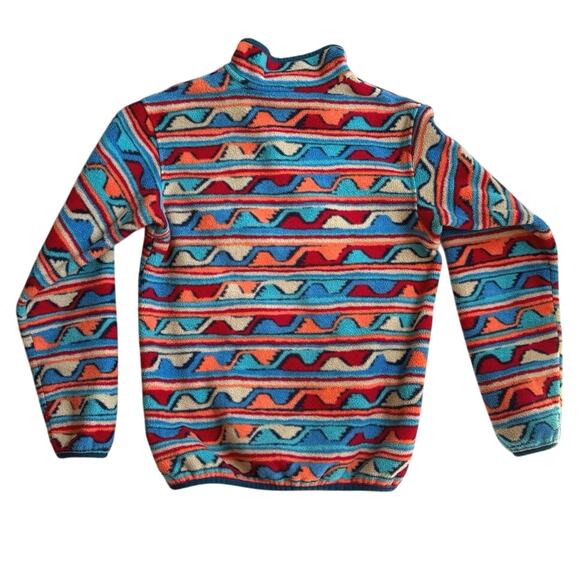 Patagonia Synchilla Aztec1/4 Snap Pullover Fleece Unisex Kids Size XLARGE 14 - Picture 8 of 10